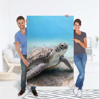 Selbstklebender Folienbogen Green Sea Turtle - Größe: 100x150 cm