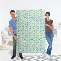 Selbstklebender Folienbogen Hey Banana - Größe: 100x150 cm