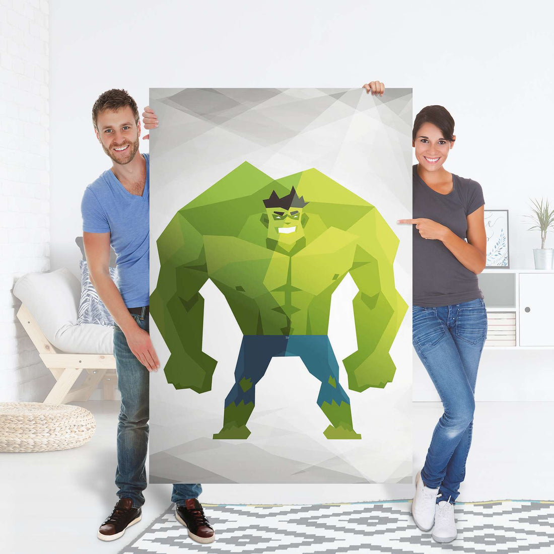 Selbstklebender Folienbogen Mr. Green - Größe: 100x150 cm