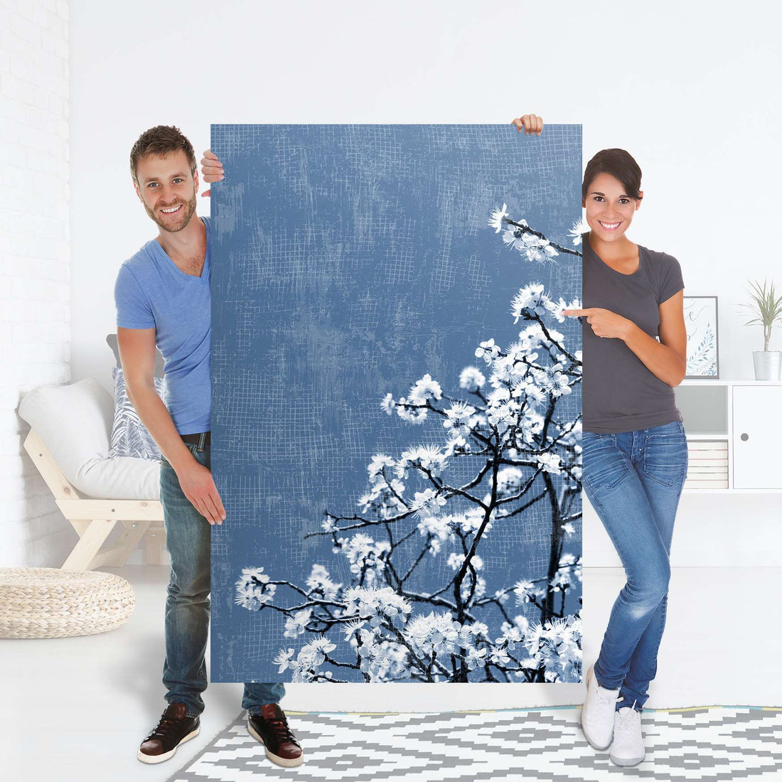 Selbstklebender Folienbogen Spring Tree - Größe: 100x150 cm