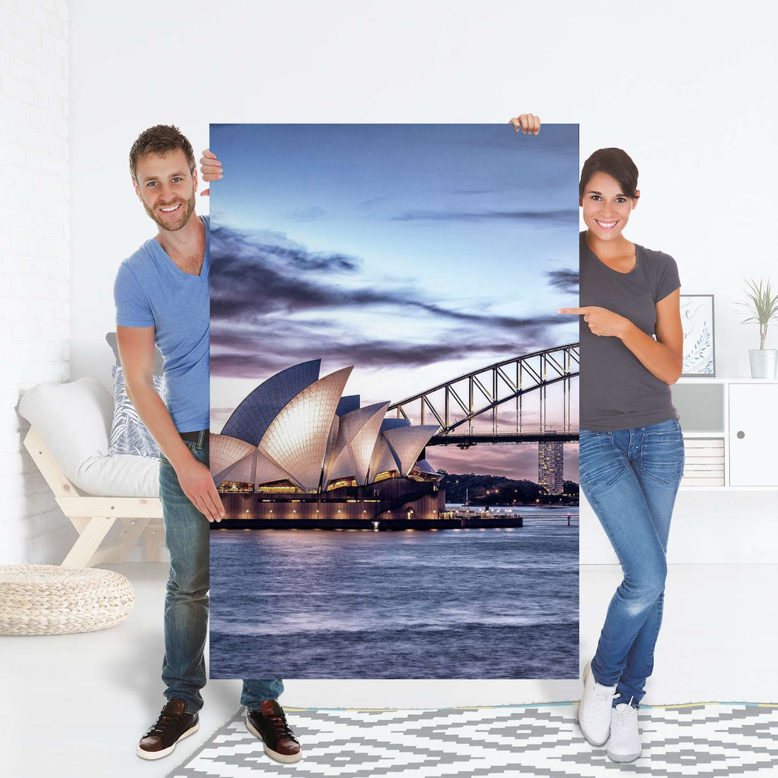 Selbstklebender Folienbogen Sydney - Größe: 100x150 cm