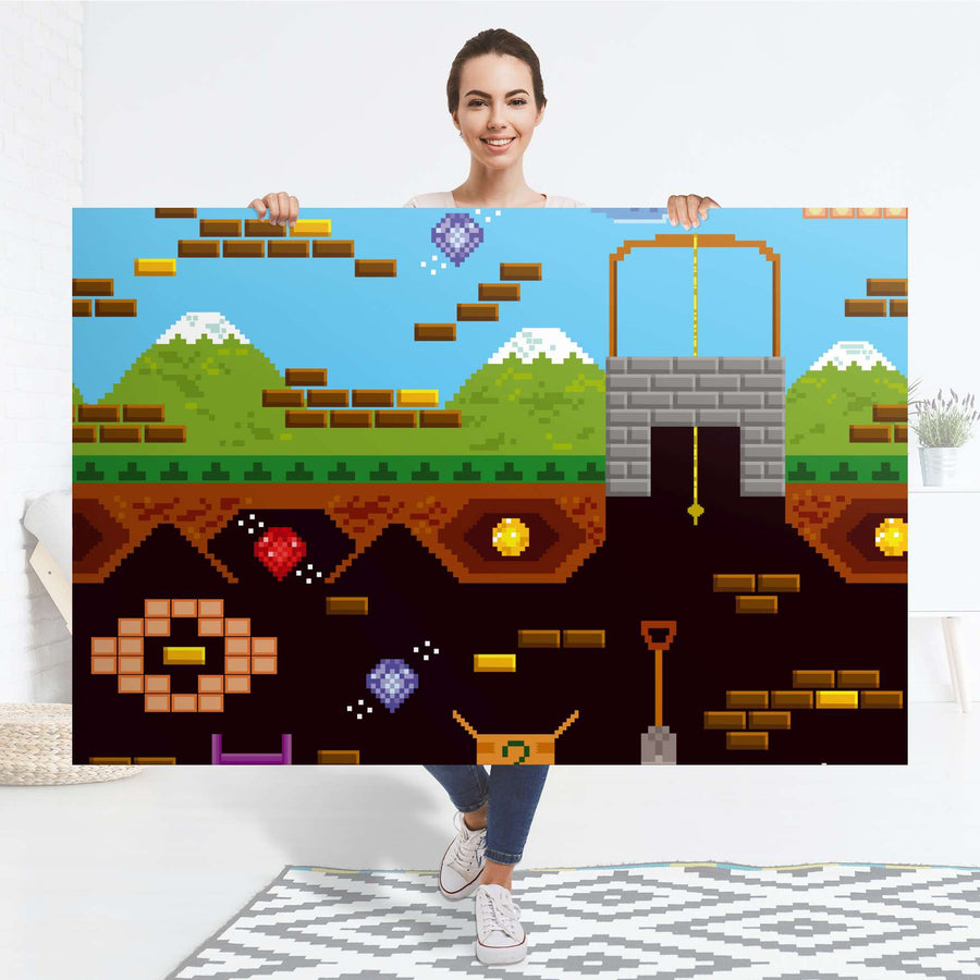 Selbstklebender Folienbogen Pixelmania - Größe: 150x100 cm