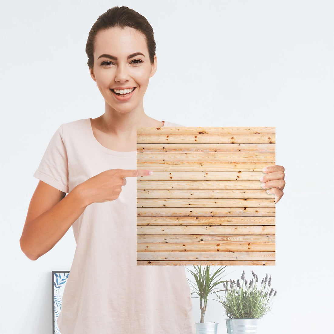 Selbstklebender Folienbogen Bright Planks - Größe: 30x30 cm