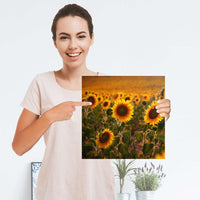 Selbstklebender Folienbogen Sunflowers - Größe: 30x30 cm