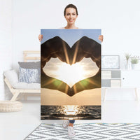 Selbstklebender Folienbogen Sunny Heart - Größe: 80x120 cm