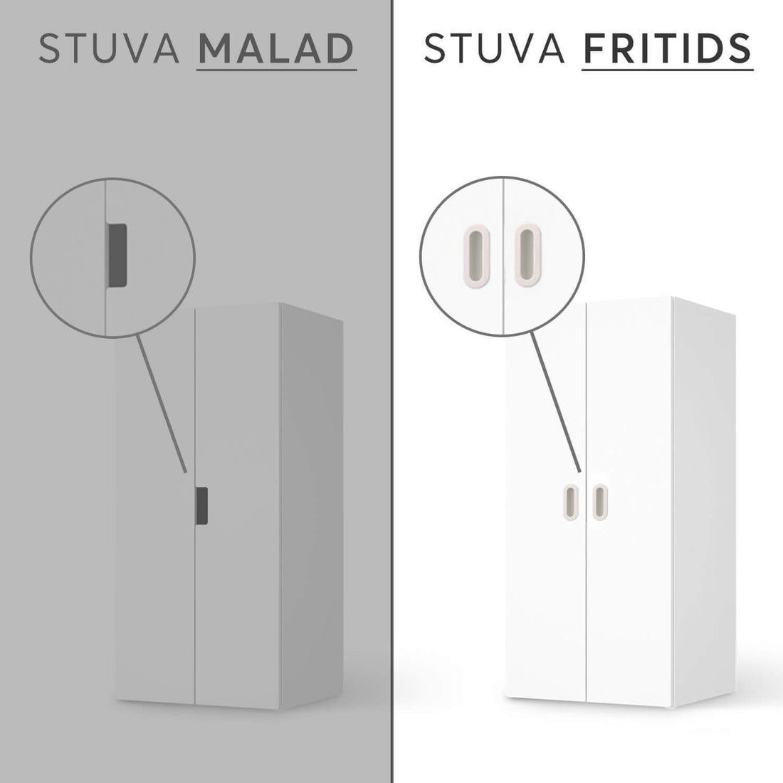 Vergleich IKEA Stuva Fritids / Malad - Blaugrau Light