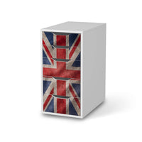 Klebefolie für Möbel Union Jack - IKEA Alex 5 Schubladen - weiss