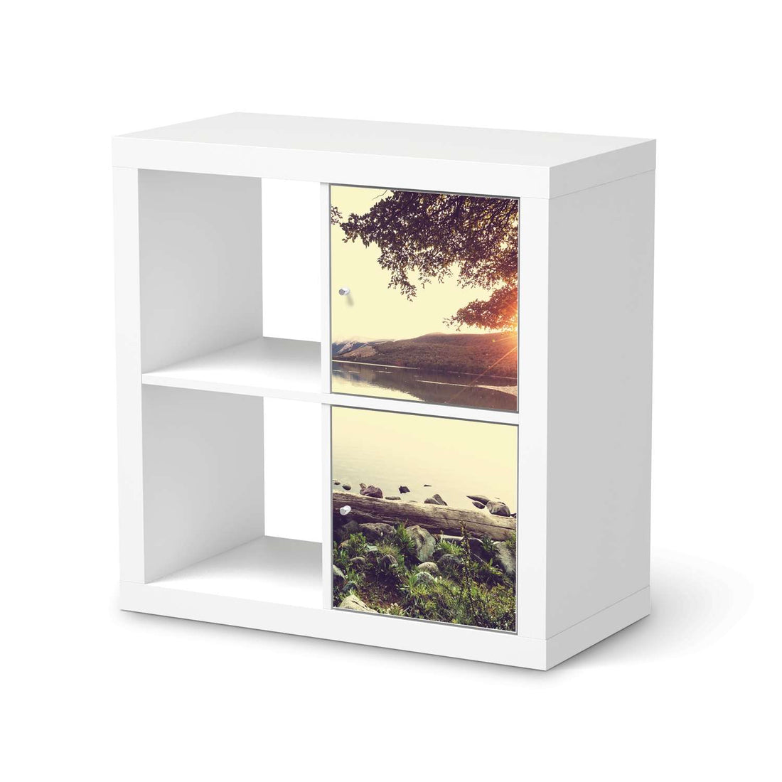 Klebefolie für Möbel Seaside Dreams - IKEA Expedit Regal 2 Türen Hoch  - weiss