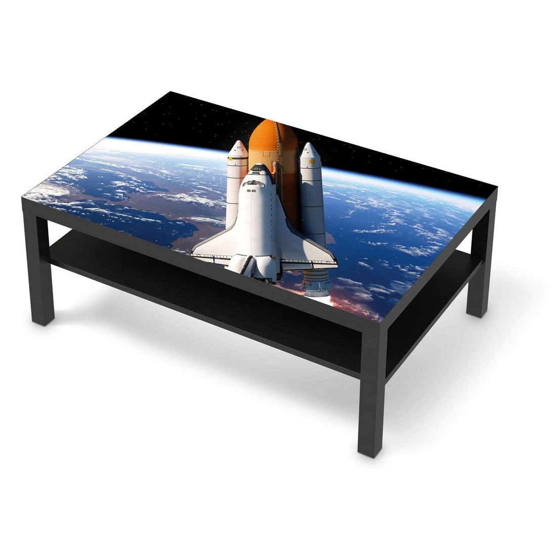 Klebefolie Space Traveller - IKEA Lack Tisch 118x78 cm - schwarz