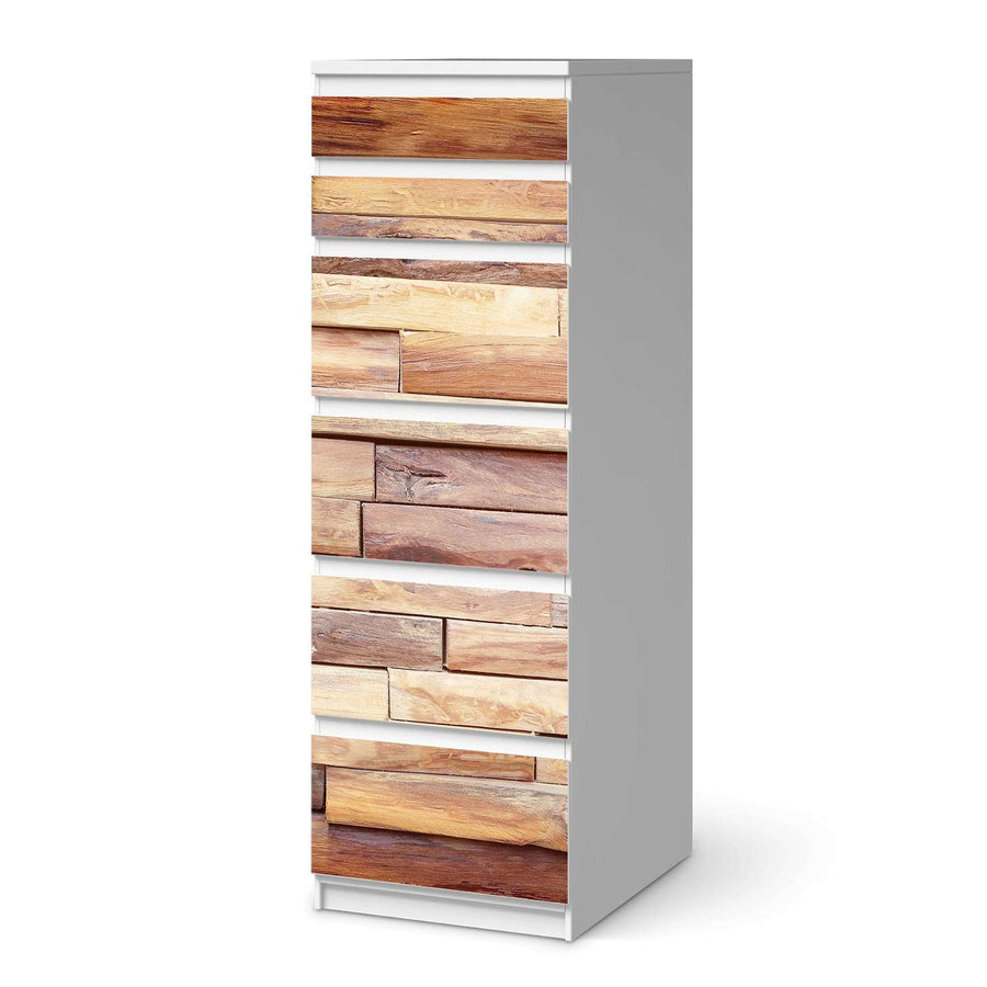 Klebefolie Artwood - IKEA Malm Kommode 6 Schubladen (schmal)  - weiss