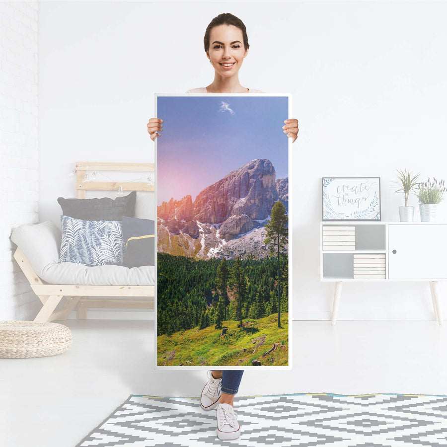 Kühlschrank Folie Alpenblick - Küche - Kühlschrankgröße 60x120 cm