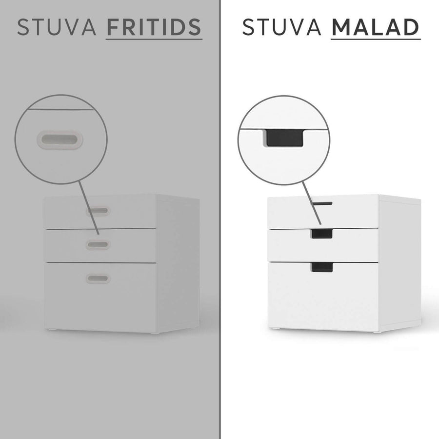 Folie für Möbel IKEA Stuva / Malad Kommode - 3 Schubladen - Design: Skater