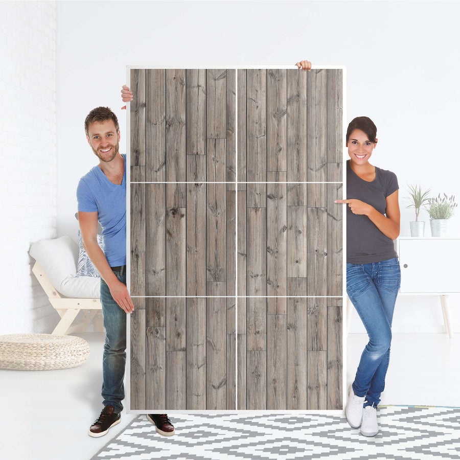 Möbel Klebefolie Dark washed - IKEA Besta Schrank Hoch 6 Türen - Folie