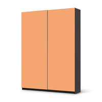 Möbel Klebefolie Orange Light - IKEA Pax Schrank 201 cm Höhe - Schiebetür 75 cm - schwarz