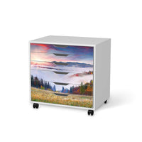 Möbelfolie Herbstwald - IKEA Alex Rollcontainer 6 Schubladen - weiss