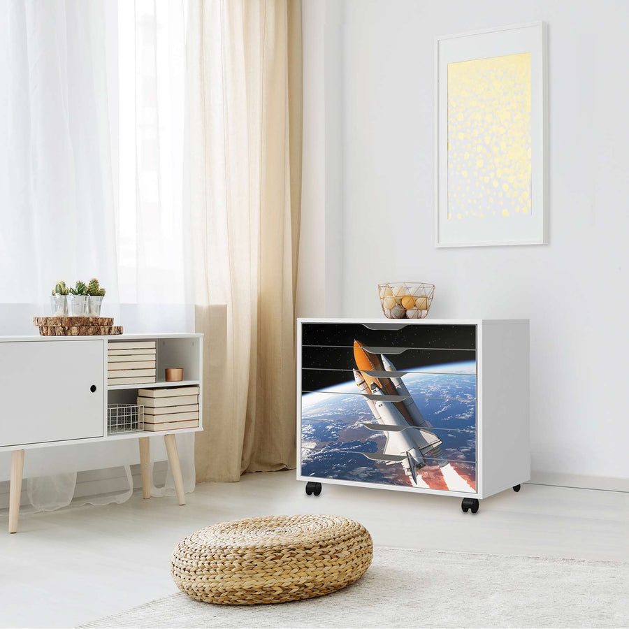 Möbelfolie Space Traveller - IKEA Alex Rollcontainer 6 Schubladen - Wohnzimmer