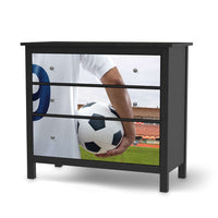 Möbelfolie Footballmania - IKEA Hemnes Kommode 3 Schubladen - schwarz