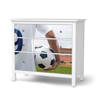 Möbelfolie Footballmania - IKEA Hemnes Kommode 3 Schubladen  - weiss