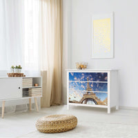 Möbelfolie La Tour Eiffel - IKEA Hemnes Kommode 3 Schubladen - Wohnzimmer