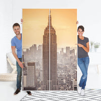 Möbelfolie IKEA Empire State Building - IKEA Pax Schrank 236 cm Höhe - Schiebetür 75 cm - Folie