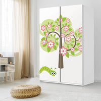 Möbelfolie IKEA Blooming Tree - IKEA Pax Schrank 236 cm Höhe - Schiebetür 75 cm - Kinderzimmer