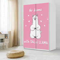 Möbelfolie IKEA Dalai Llama - IKEA Pax Schrank 236 cm Höhe - Schiebetür 75 cm - Kinderzimmer