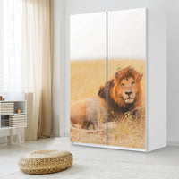 Möbelfolie IKEA Lion King - IKEA Pax Schrank 236 cm Höhe - Schiebetür 75 cm - Schlafzimmer