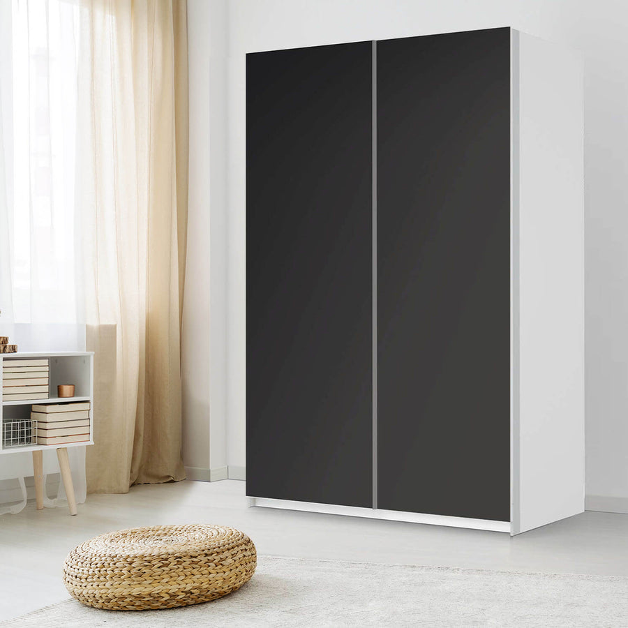 Möbelfolie IKEA Schwarz - IKEA Pax Schrank 236 cm Höhe - Schiebetür 75 cm - Schlafzimmer