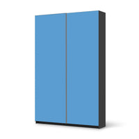 Möbelfolie IKEA Blau Light - IKEA Pax Schrank 236 cm Höhe - Schiebetür 75 cm - schwarz