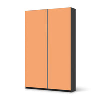 Möbelfolie IKEA Orange Light - IKEA Pax Schrank 236 cm Höhe - Schiebetür 75 cm - schwarz