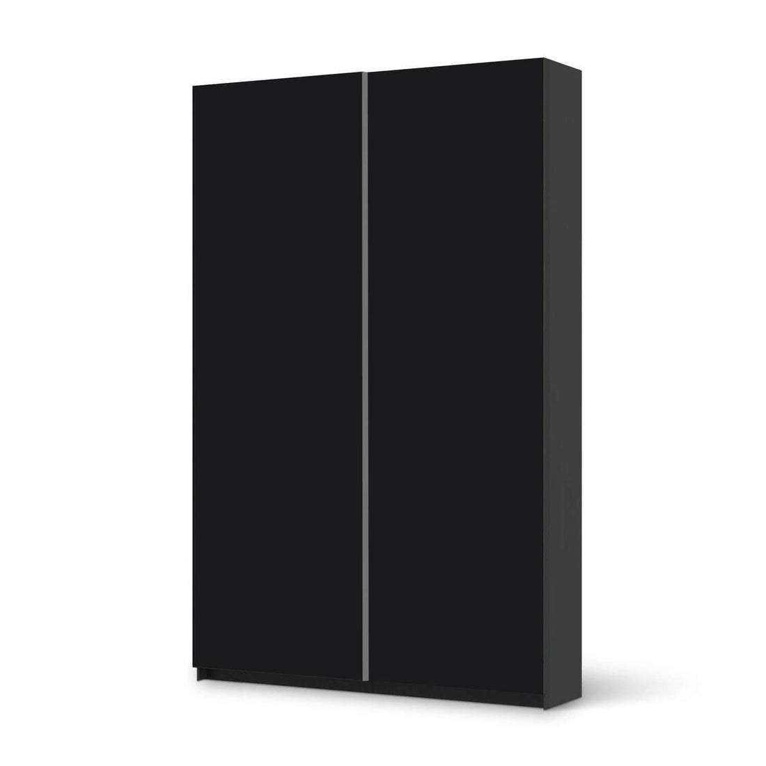 Möbelfolie IKEA Schwarz - IKEA Pax Schrank 236 cm Höhe - Schiebetür 75 cm - schwarz