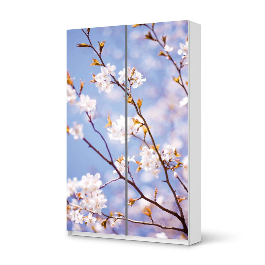 Möbelfolie IKEA Apple Blossoms - IKEA Pax Schrank 236 cm Höhe - Schiebetür 75 cm - weiss