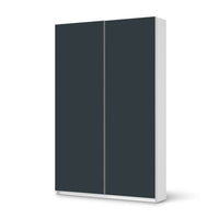 Möbelfolie IKEA Blaugrau Dark - IKEA Pax Schrank 236 cm Höhe - Schiebetür 75 cm - weiss