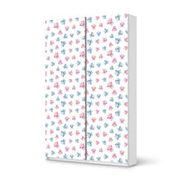 Möbelfolie IKEA Eulenparty - IKEA Pax Schrank 236 cm Höhe - Schiebetür 75 cm - weiss