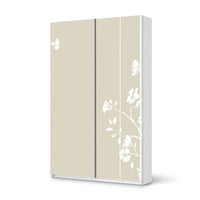 Möbelfolie IKEA Florals Plain 3 - IKEA Pax Schrank 236 cm Höhe - Schiebetür 75 cm - weiss