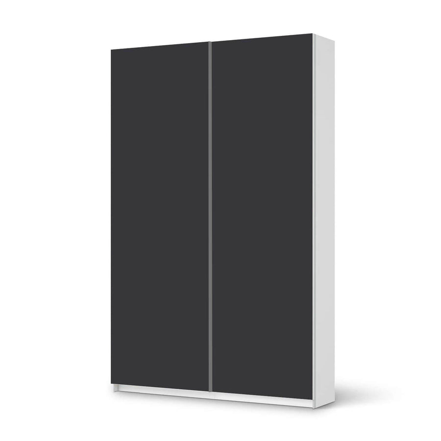 Möbelfolie IKEA Grau Dark - IKEA Pax Schrank 236 cm Höhe - Schiebetür 75 cm - weiss