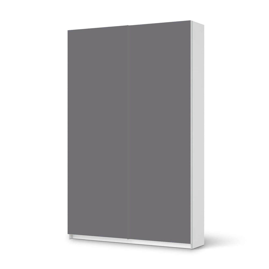 Möbelfolie IKEA Grau Light - IKEA Pax Schrank 236 cm Höhe - Schiebetür 75 cm - weiss