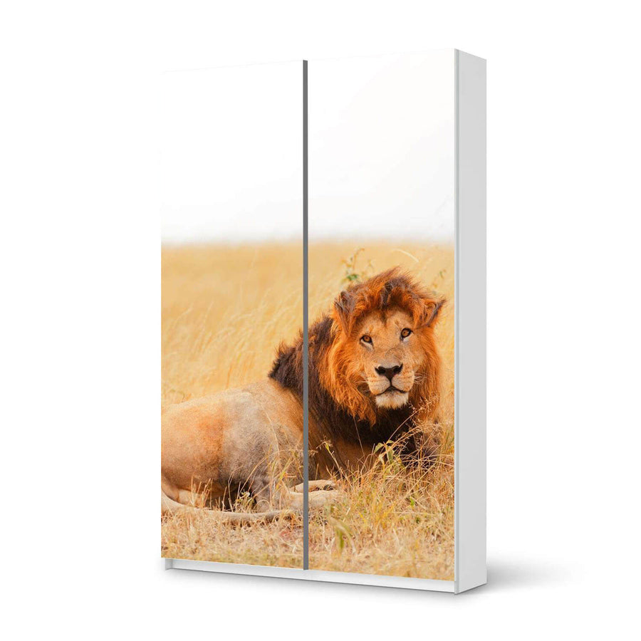 Möbelfolie IKEA Lion King - IKEA Pax Schrank 236 cm Höhe - Schiebetür 75 cm - weiss