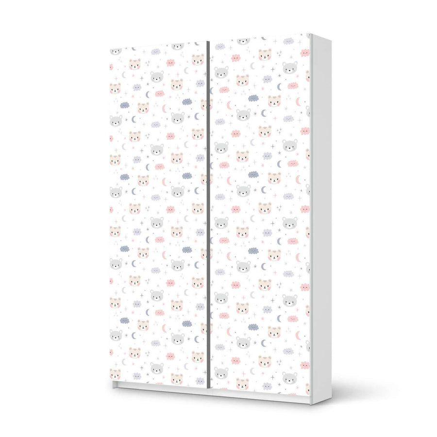 Möbelfolie IKEA Sweet Dreams - IKEA Pax Schrank 236 cm Höhe - Schiebetür 75 cm - weiss