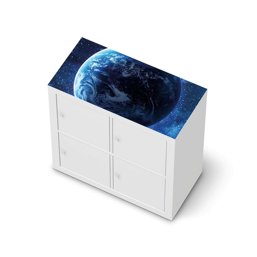 Möbelfolie Planet Blue - IKEA Kallax Regal [oben]  - weiss