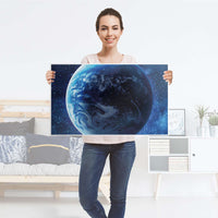 Möbelfolie Planet Blue - IKEA Malm Kommode 4 Schubladen [oben] - Folie