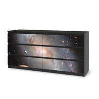 Möbelfolie Milky Way - IKEA Malm Kommode 6 Schubladen (breit) - schwarz