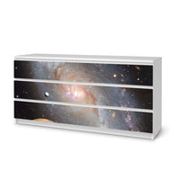 Möbelfolie Milky Way - IKEA Malm Kommode 6 Schubladen (breit)  - weiss