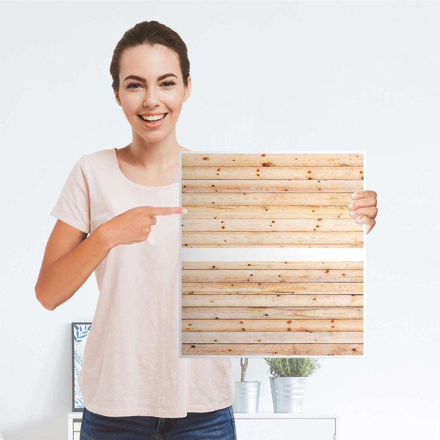 Selbstklebende Folie Bright Planks - IKEA Hemnes Kommode 2 Schubladen - Folie