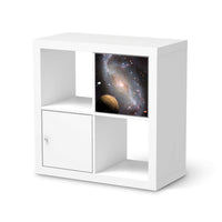 Selbstklebende Folie Milky Way - IKEA Kallax Regal 1 Türe  - weiss