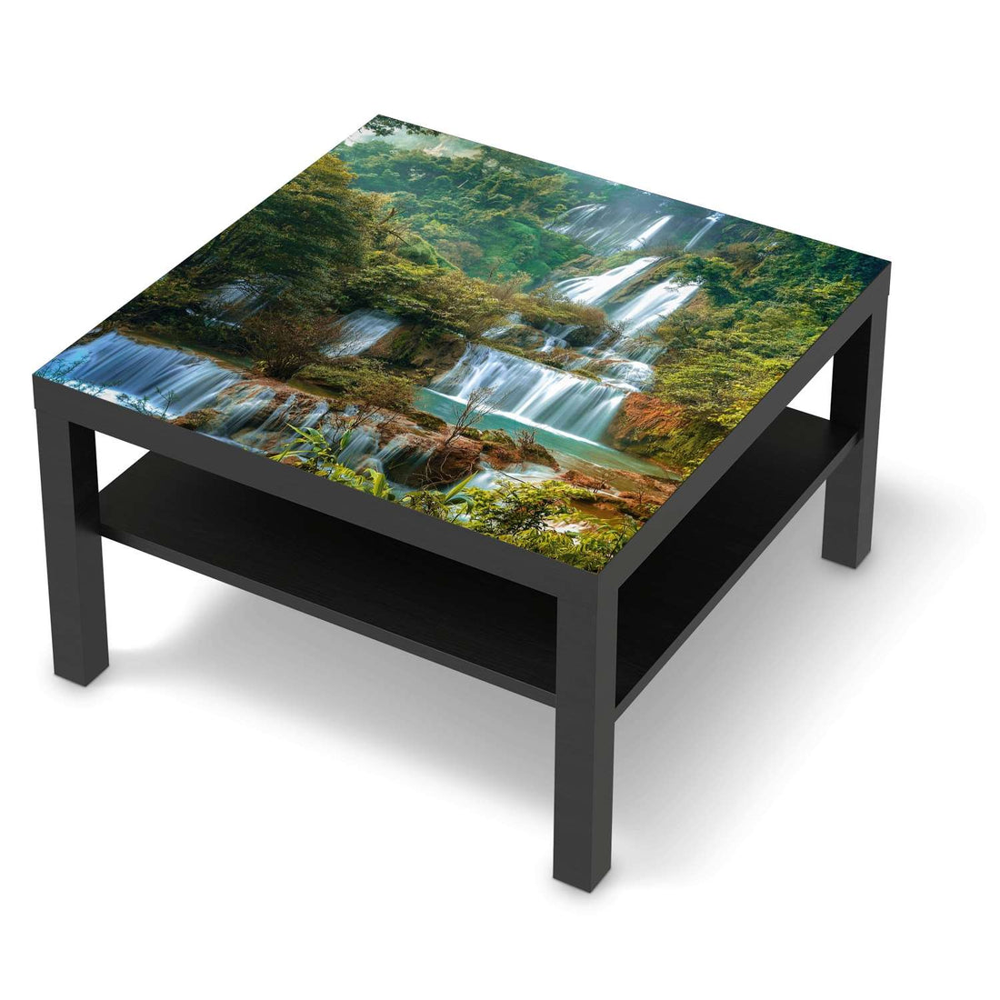 Selbstklebende Folie Rainforest - IKEA Lack Tisch 78x78 cm - schwarz