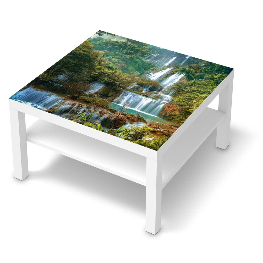 Selbstklebende Folie Rainforest - IKEA Lack Tisch 78x78 cm - weiss