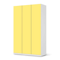 Selbstklebende Folie Gelb Light - IKEA Pax Schrank 236 cm Höhe - 3 Türen - weiss